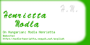 henrietta modla business card